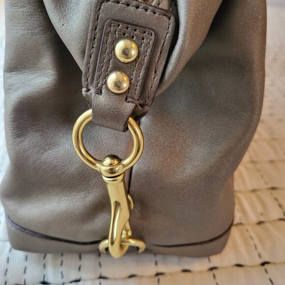 Coach Ashley Metallic Leather Satchel Bag - Picture 6 of 11